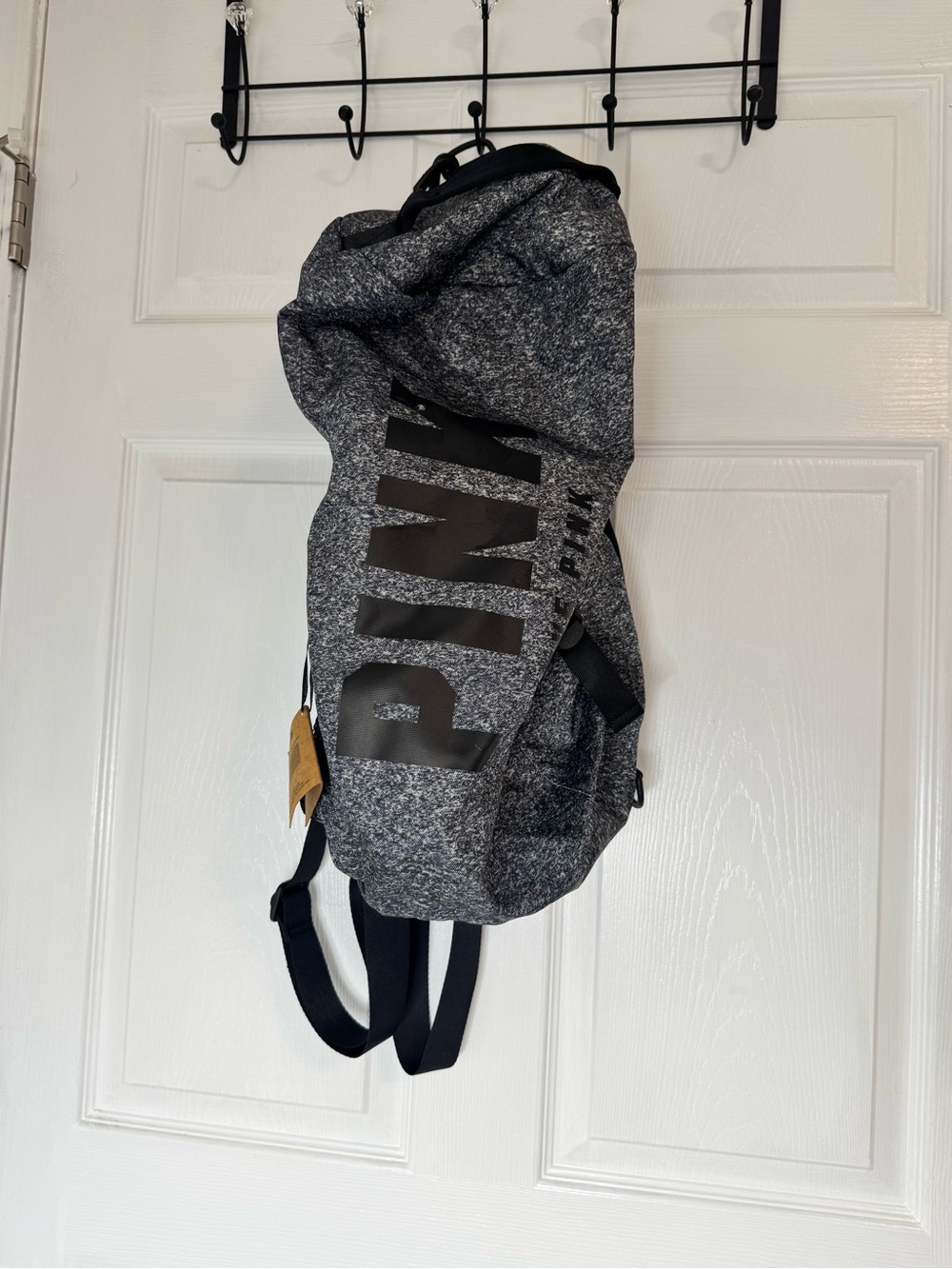 PINK Victoria's Secret Gray Heather Logo Duffel bag